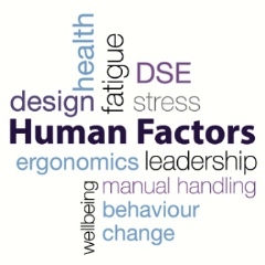 Word cloud containing the phrases design, health, fatigue, DSE, stress, human factors, ergonomics, leadership, wellbeing, manual handling, behaviour change Word cloud containing the phrases design, health, fatigue, DSE, stress, human factors, ergonomics, leadership, wellbeing, manual handling, behaviour change